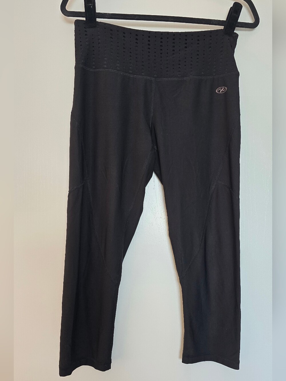 N.Y.L. - Workout Athletic Activewear Crop Breathable Wide Band Stretch Leggings